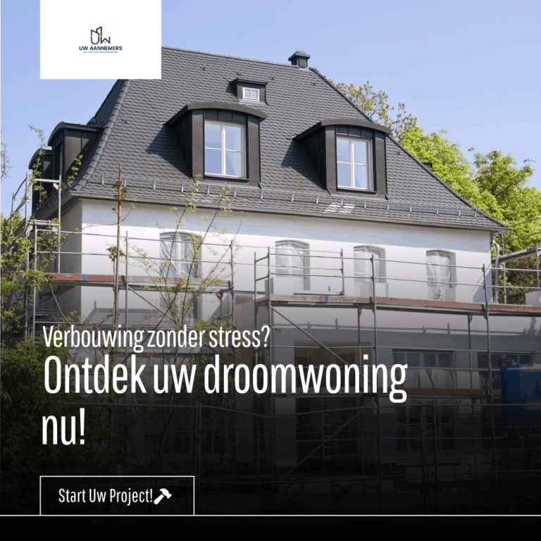 Herenhuis in renovatie met steigers – ontdek uw droomwoning zonder stress met UW Aannemers