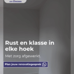 Strak stucwerk en afgewerkte muur in moderne woning – Uw Aannemers Den Haag