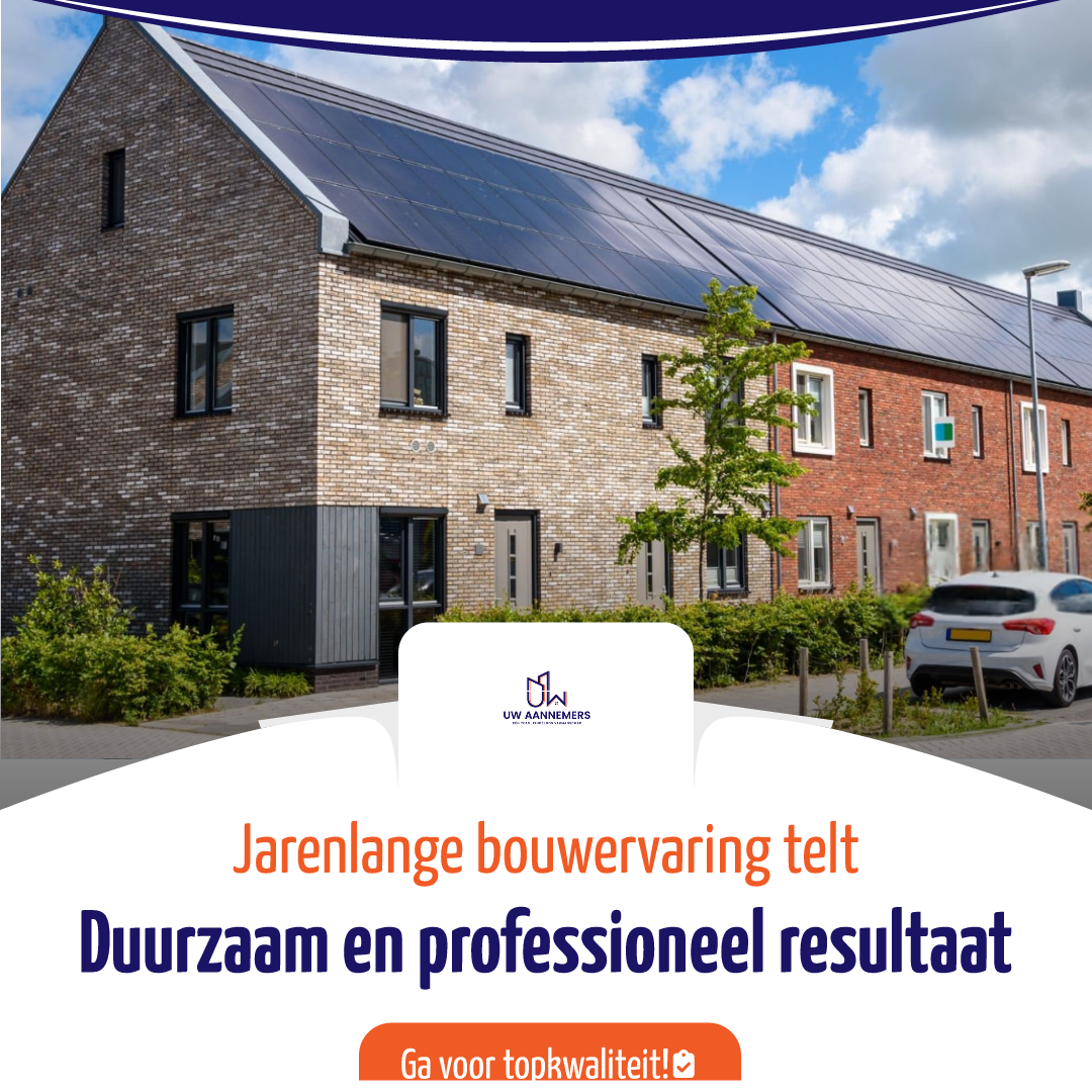 Moderne duurzame woningen met zonnepanelen – Uw Aannemers, jarenlange bouwervaring in Den Haag & Zuid-Holland